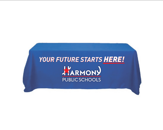 8' LazerLine 4-Sided Throw Full-Color Front Only  - Personalization Available